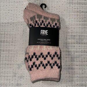 FRYE 2 Pk Pink Navy Ivory Super Soft Everyday Boot Socks